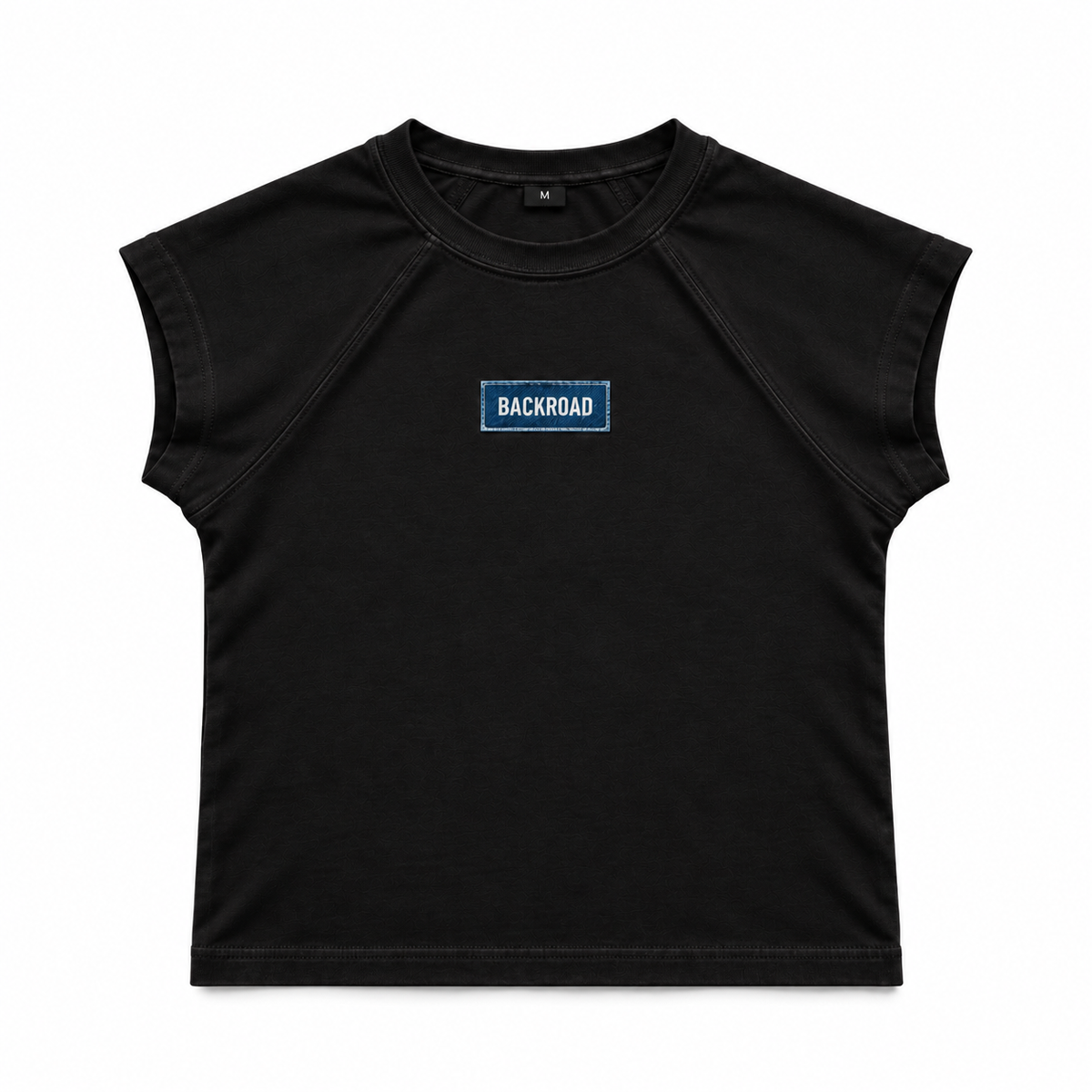 Denim tag baby tee
