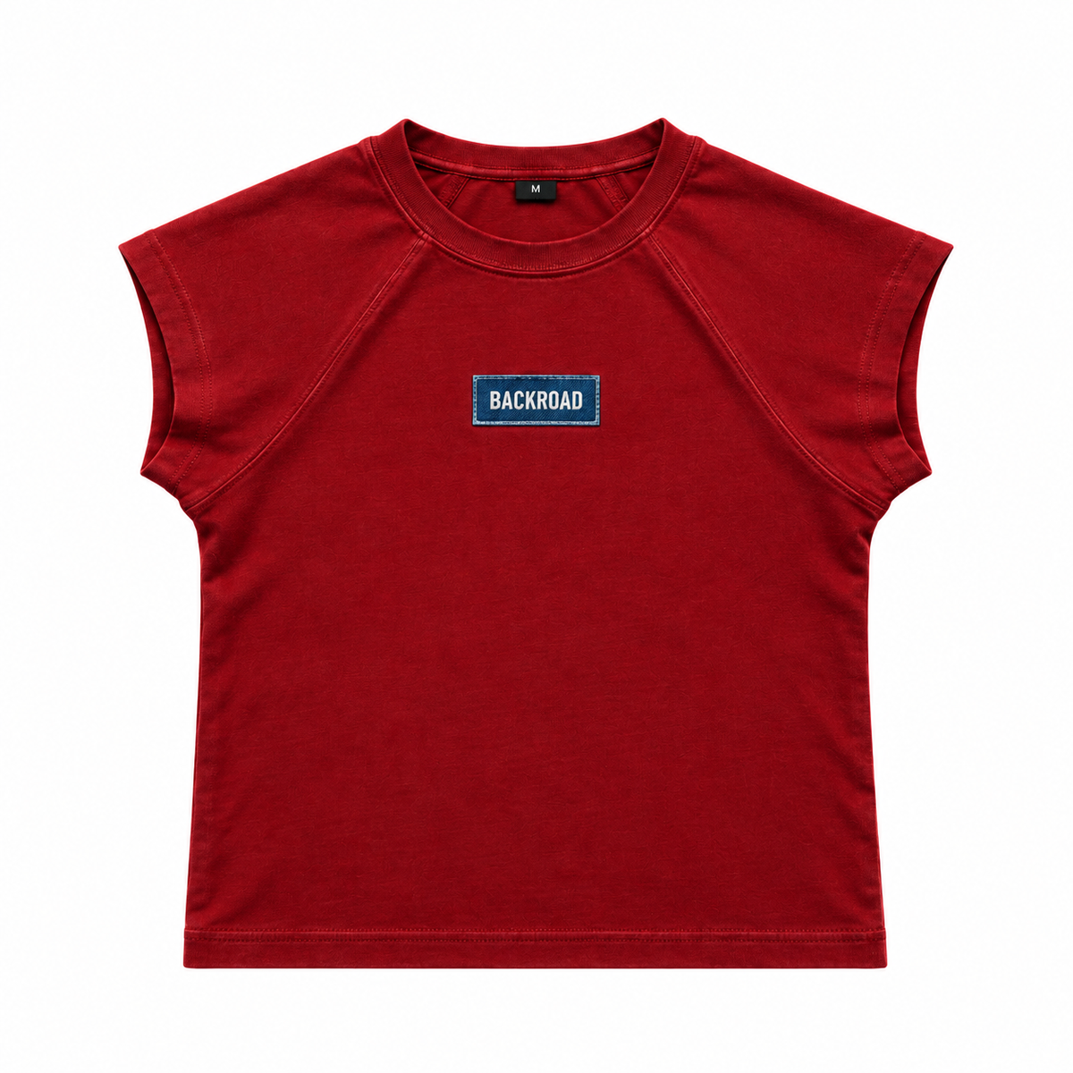 Denim tag baby tee